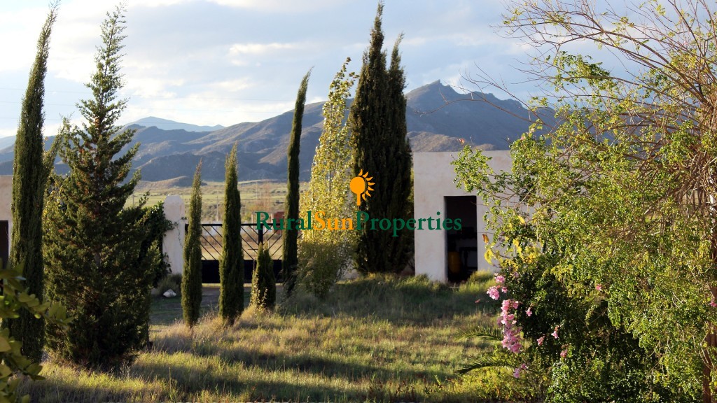 Sale cortijo on on a valley surrounded of mountains, 10 km from Tabernas-Almeria province.-15,000 sq.m fenced
